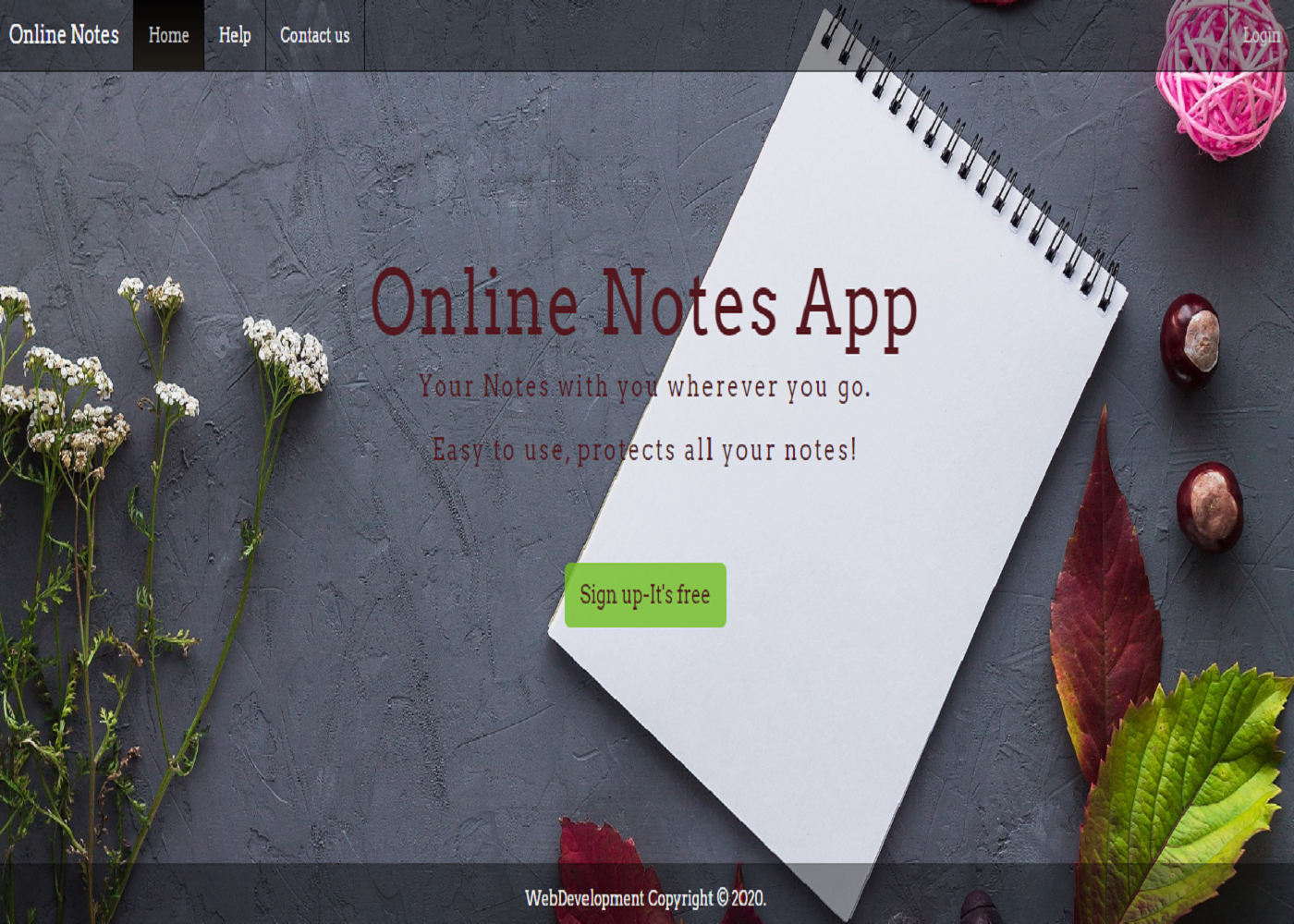 Onlinenotes app
